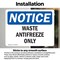 Signmission Waste Antifreeze Only, 14 in W x Rectangle, Vinyl Decal OS-2PACK-NS-D-1014-L-18953 - alternate 4